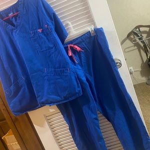 Med couture Royal blue scrubs set women